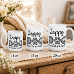 Finnish Lapphund Mug Lappy Mama Paw Nordic Dog Gift Finnish Lapphund mug size lineup, 11oz 15oz and 20oz