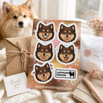 Finnish Lapphund Affectionate Smiles Sticker Sheet – Warm Expressions, Blush & Loving Faces Finnish Lapphund sticker sheet as a gift