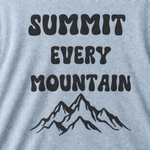 Summit Every Mountain Finnish Lapphund T-Shirt - Bold Design design close-up on a Finnish Lapphund t-shirt