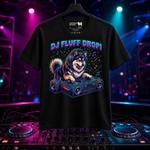 Finnish Lapphund DJ Fluff Drop Neon Party T-Shirt Finnish Lapphund t-shirt