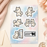 Finnish Lapphund Pointing Reactions Sticker Sheet – Calling Out, Surprise & “Look Over There” Expressions Finnish Lapphund sticker sheet