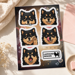 Finnish Lapphund Playful Reactions Sticker Sheet Finnish Lapphund sticker sheet