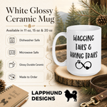 Care and product info for the Finnish Lapphund Mug Wagging Tails Hiking Trails Pet Owner Gift Finnish Lapphund mug