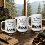 Finnish Lapphund Mug Lappy Scenic Route Dog Owner Gift Finnish Lapphund mug size lineup, 11oz 15oz and 20oz