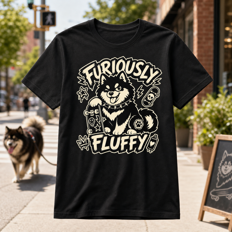 Finnish Lapphund Furiously Fluffy T-Shirt Finnish Lapphund t-shirt