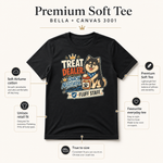 Bella+Canvas 3001 size and fit guide for the Finnish Lapphund Treat Dealer T-Shirt Finnish Lapphund t-shirt
