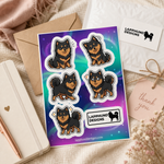 Finnish Lapphund Happy Poses Sticker Sheet – Cheerful Smiles, Playful Stance & Everyday Joy Finnish Lapphund sticker sheet as a gift