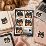 Finnish Lapphund Playful Reactions Sticker Sheet Finnish Lapphund stickers applied in real use