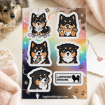 Finnish Lapphund Goofy Puppy Sticker Sheet – Playful Reactions, Silly Faces & Fun Expressions Finnish Lapphund sticker sheet