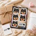 Finnish Lapphund Playful Reactions Sticker Sheet Finnish Lapphund sticker sheet as a gift