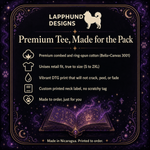 Bella+Canvas 3001 size and fit guide for the Finnish Lapphund Wizard Spellbook Fantasy Illustration T-Shirt Finnish Lapphund t-shirt