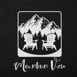 Mountain View Finnish Lapphund T-Shirt - Scenic Nature Design design close-up on a Finnish Lapphund t-shirt