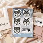 Finnish Lapphund Classic Face Sticker Sheet – Soft Expressions & Timeless Breed Charm Finnish Lapphund sticker sheet as a gift