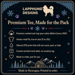 Bella+Canvas 3001 size and fit guide for the Finnish Lapphund Snow Day Vibe T-Shirt Finnish Lapphund t-shirt