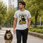 Finnish Lapphund Aura Farming T-Shirt Finnish Lapphund t-shirt worn, lifestyle photo