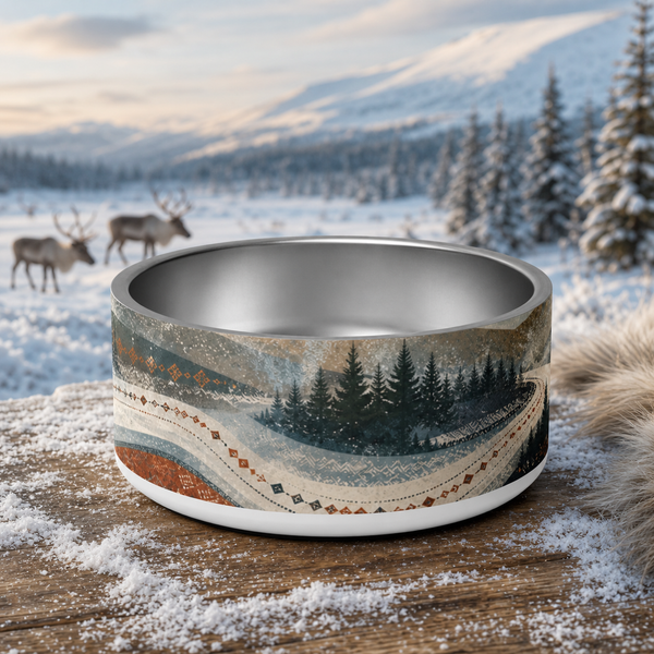 Reindeer Trail Heritage Finnish Lapphund 32oz dog bowl