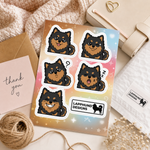 Finnish Lapphund Sleepy & Confused Sticker Sheet – Yawns, Question Marks & Cozy Expressions Finnish Lapphund sticker sheet as a gift