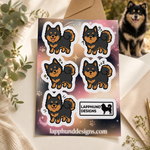 Finnish Lapphund Daily Puppy Moods Sticker Sheet – Calm Smiles, Cozy Tiredness & Gentle Expressions Finnish Lapphund sticker sheet