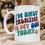 Glossy print detail on the Finnish Lapphund Mug Only Talking Dog Today Pet Lover Gift Finnish Lapphund mug
