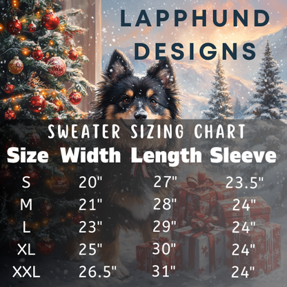 Delivering Holiday Smiles Finnish Lapphund Christmas Sweatshirt – Festive Holiday Dog Design