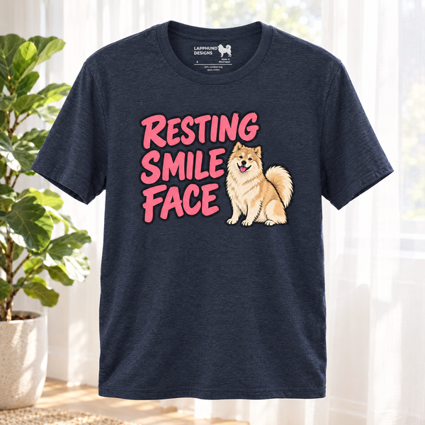 Finnish Lapphund Resting Smile Face T-Shirt Finnish Lapphund t-shirt