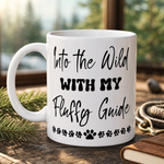 Glossy print detail on the Finnish Lapphund Mug Into Wild Fluffy Guide Pet Fan Gift Finnish Lapphund mug
