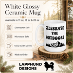 Care and product info for the Finnish Lapphund Mug Celebrate Outdoors Nordic Dog Gift Finnish Lapphund mug