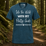 Into the Wild with My Fluffy Guide Finnish Lapphund T-Shirt Finnish Lapphund t-shirt
