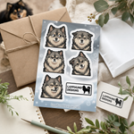 Finnish Lapphund Subtle Expressions Sticker Sheet – Real-Life Moods, Soft Reactions & Everyday Faces Finnish Lapphund sticker sheet as a gift