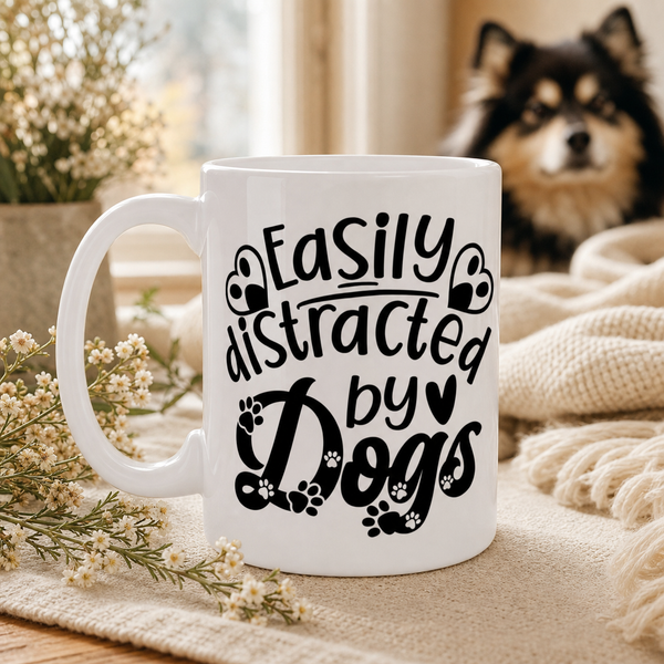 Finnish Lapphund Mug Easily Distracted Dogs Dog Enthusiast Gift Finnish Lapphund ceramic mug