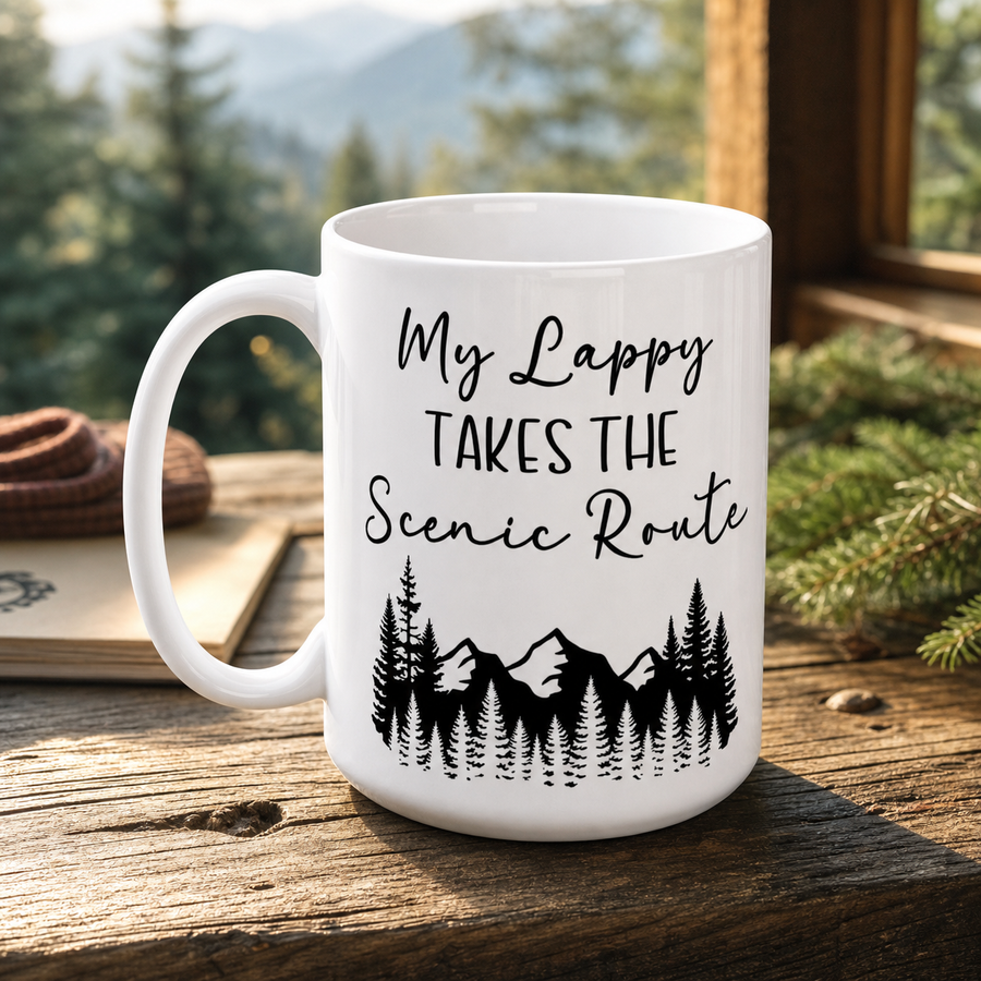Finnish Lapphund Mug Lappy Scenic Route Dog Owner Gift Finnish Lapphund ceramic mug