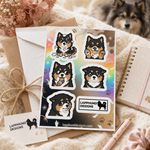 Finnish Lapphund Goofy Puppy Sticker Sheet – Playful Reactions, Silly Faces & Fun Expressions Finnish Lapphund sticker sheet as a gift