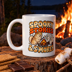 Finnish Lapphund Spooky Stories & S'mores Halloween Mug Finnish Lapphund ceramic mug