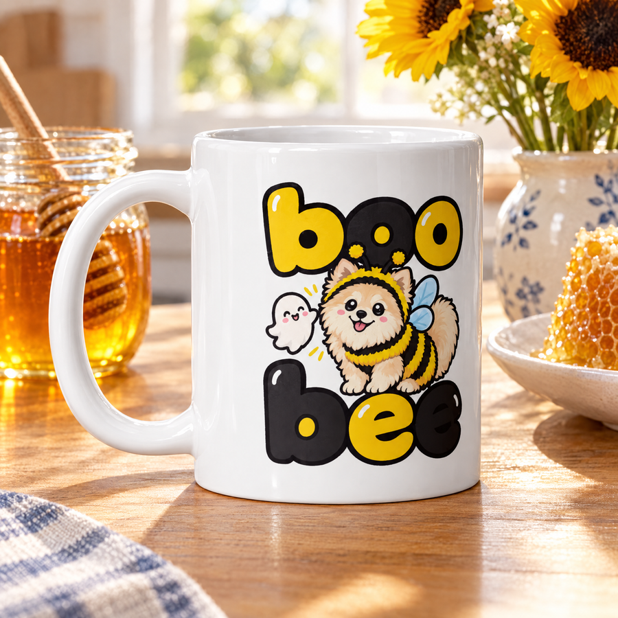 Finnish Lapphund Boo Bee Halloween Mug Finnish Lapphund ceramic mug