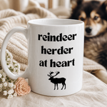 Glossy print detail on the Finnish Lapphund Mug Reindeer Herder Nordic Dog Gift Finnish Lapphund mug