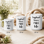Finnish Lapphund Mug Lover For Life Nordic Dog Gift Finnish Lapphund mug size lineup, 11oz 15oz and 20oz