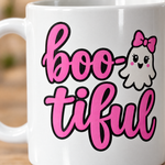 Printed design close-up on the Finnish Lapphund Boo-tiful Halloween Mug Finnish Lapphund mug