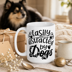 Finnish Lapphund Mug Easily Distracted Dogs Dog Enthusiast Gift Finnish Lapphund mug as a gift