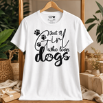 Just a Girl Who Loves Dogs T-Shirt - Finnish Lapphund Outdoor Tee Finnish Lapphund t-shirt