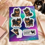 Individual peel detail of the Finnish Lapphund Happy Poses Sticker Sheet – Cheerful Smiles, Playful Stance & Everyday Joy Finnish Lapphund sticker sheet