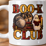 Printed design close-up on the Finnish Lapphund Boo-k Club Halloween Mug Finnish Lapphund mug