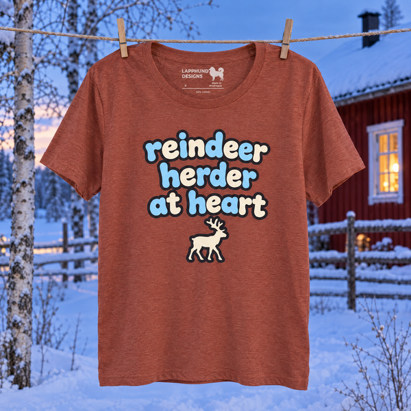 Finnish Lapphund Reindeer Herder at Heart T-Shirt Finnish Lapphund t-shirt