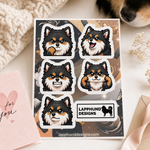 Finnish Lapphund Cheeky Expressions Sticker Sheet – Sassy Smiles, Attitude & Playful Faces Finnish Lapphund sticker sheet