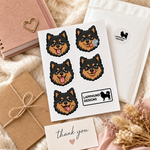 Finnish Lapphund Happy Faces Sticker Sheet – Tongue-Out Smiles & Playful Joy Finnish Lapphund sticker sheet as a gift