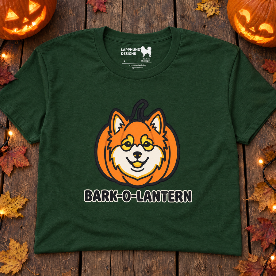 Finnish Lapphund Bark-O-Lantern Halloween T-Shirt Finnish Lapphund t-shirt