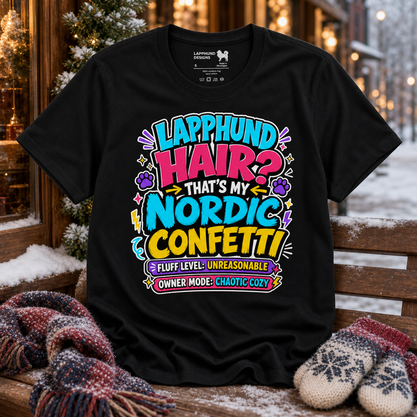Finnish Lapphund Nordic Confetti T-Shirt Finnish Lapphund t-shirt
