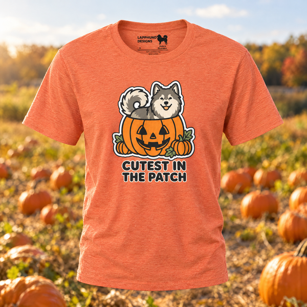 Finnish Lapphund Cutest in the Patch Halloween T-Shirt Finnish Lapphund t-shirt