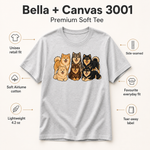 Bella+Canvas 3001 size and fit guide for the Finnish Lapphund The Whole Pack T-Shirt Finnish Lapphund t-shirt