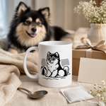 Finnish Lapphund Mug Beach Shades Nordic Dog Vacation Gift Finnish Lapphund mug as a gift