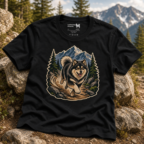 Finnish Lapphund Trail Runner T-Shirt Finnish Lapphund t-shirt